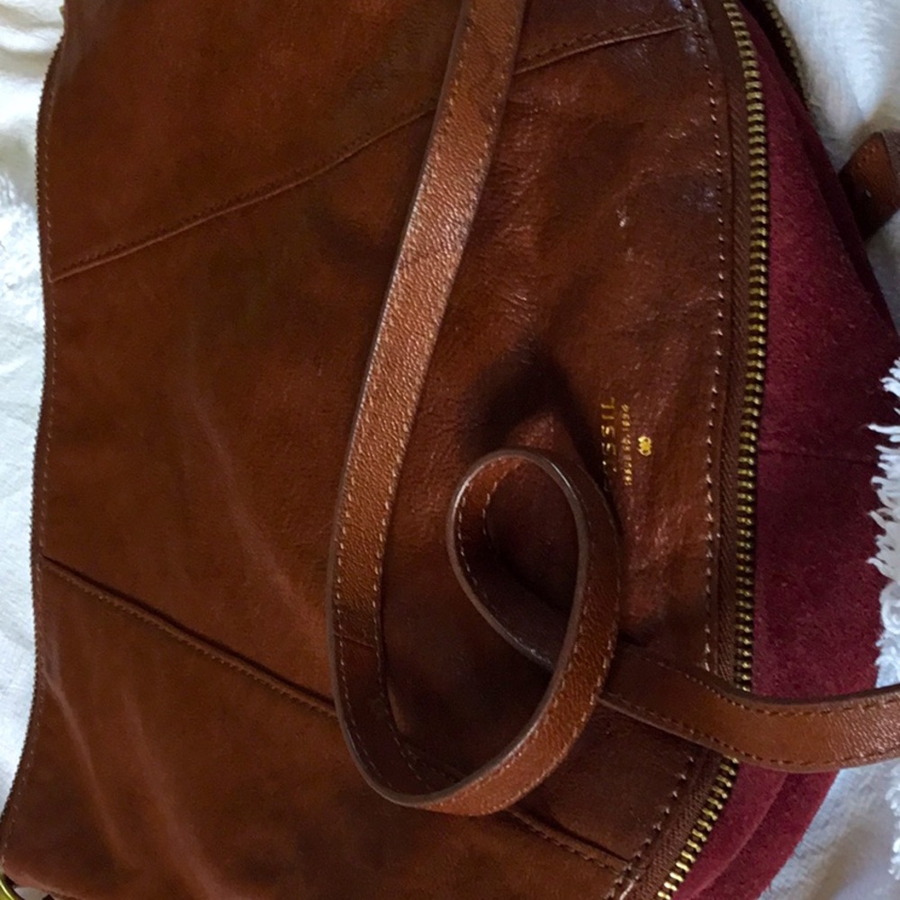 Fossil leather crossbody